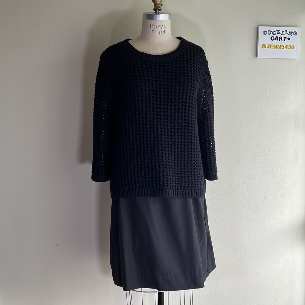EUC👗 COS Wool Top Mixed Black Media Dress SZ-M